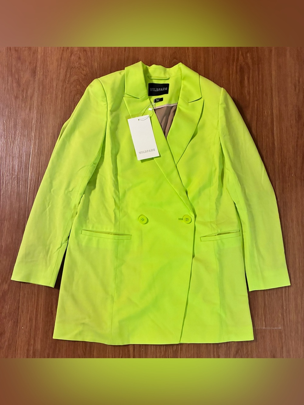 Wildfang Empower Blazer Neon Lime Green NWT Unisex